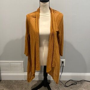 Nue Options Orange/Light Brown Knitted Cardigan - Size Large